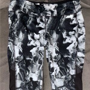 Avia Black and White Marble Leggings